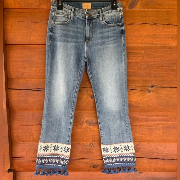 Driftwood Scandia Colette Women's Blue Embroidered Jeans - Picture 2 of 6